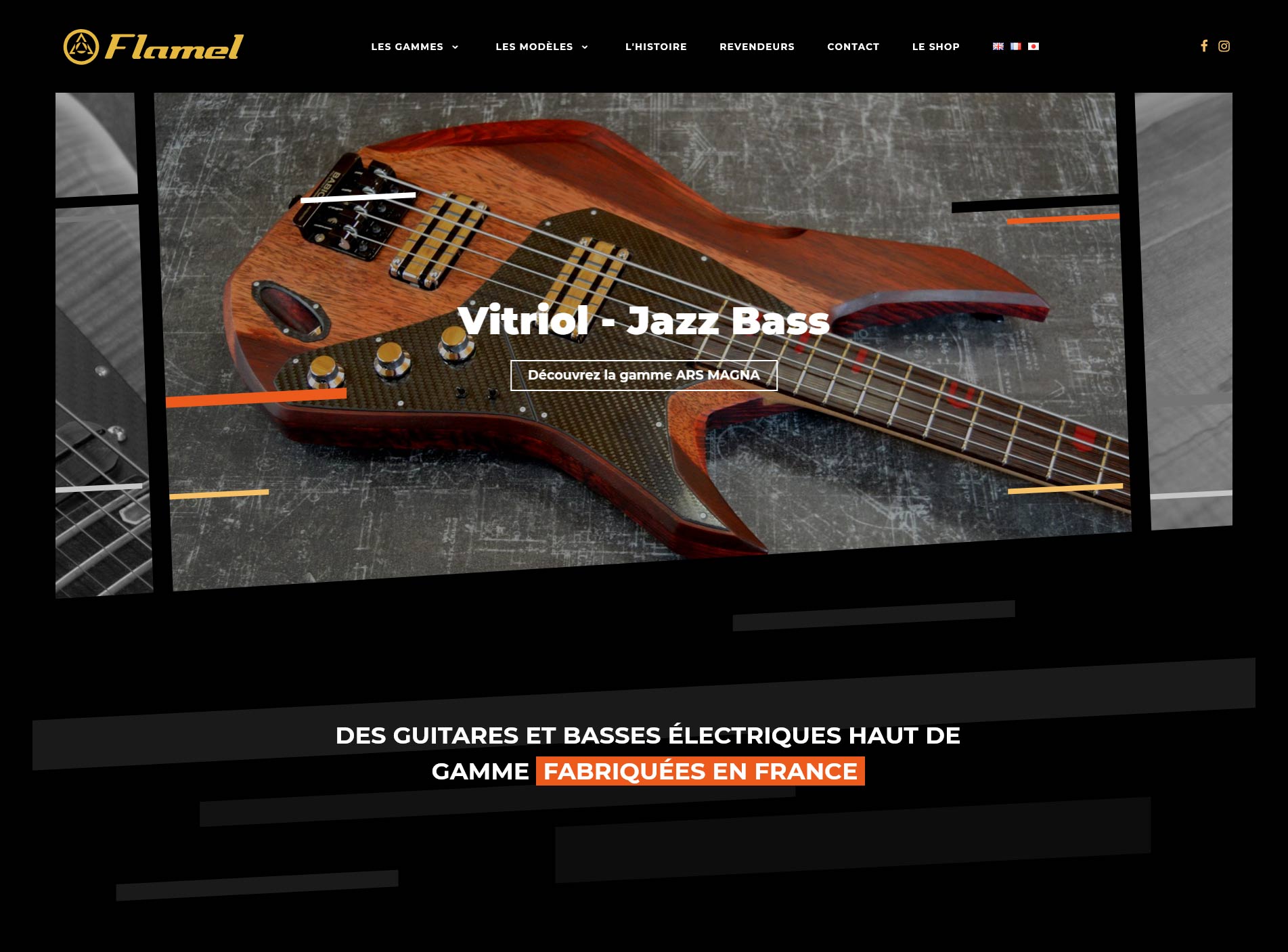 Mise en ligne du site de Flamel Guitars